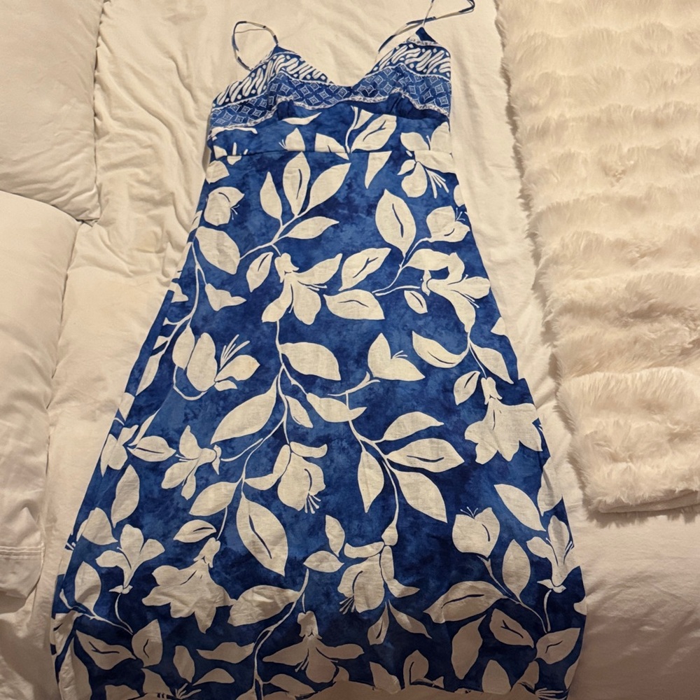 Zara linen Floral Dress